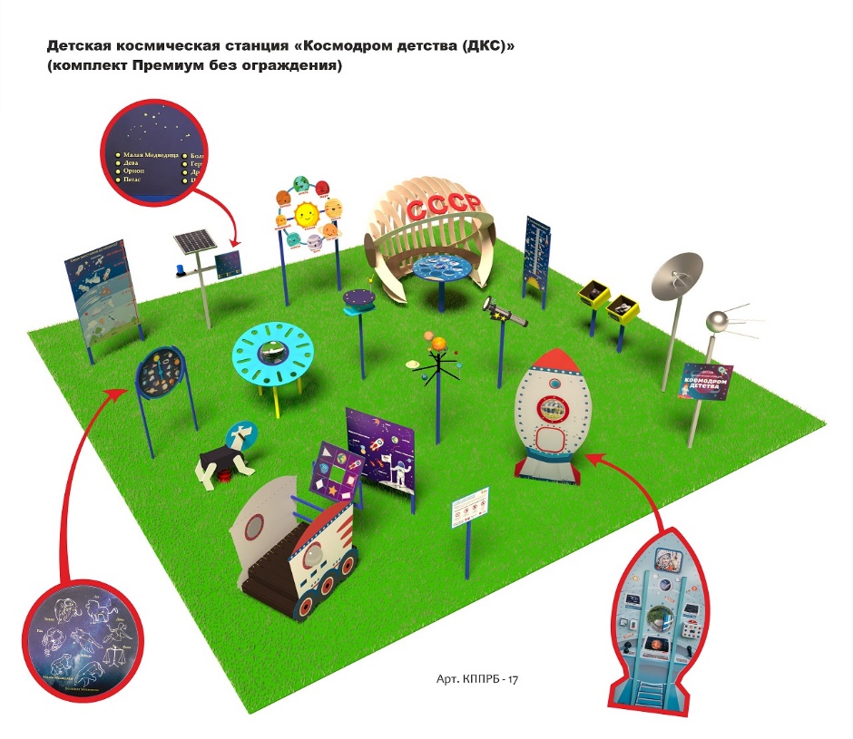 Космическая площадка (комплект Премиум без ограждения)
