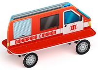 Скамейка детская Пожарная машина