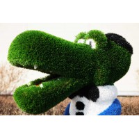 Топиари крокодил Пулл, h=207 см - газон Deluxe + Eco Топиари Кинг 1182_1